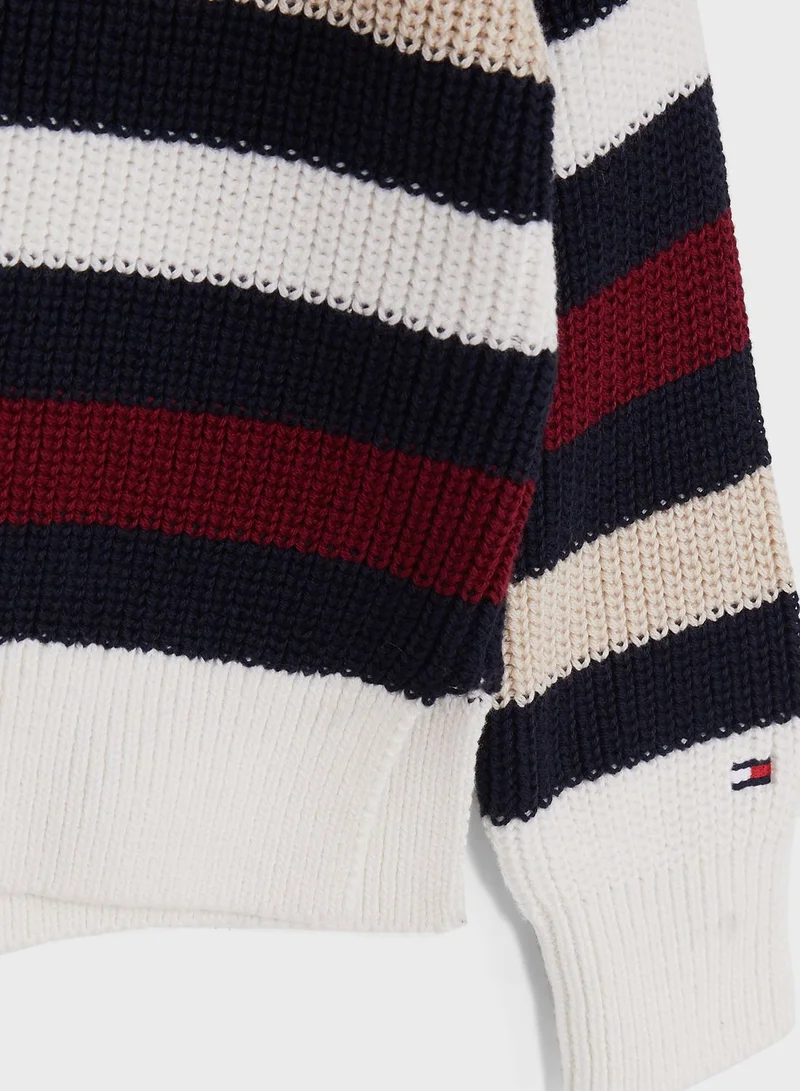 TOMMY HILFIGER Kids Striped Knitted Sweater