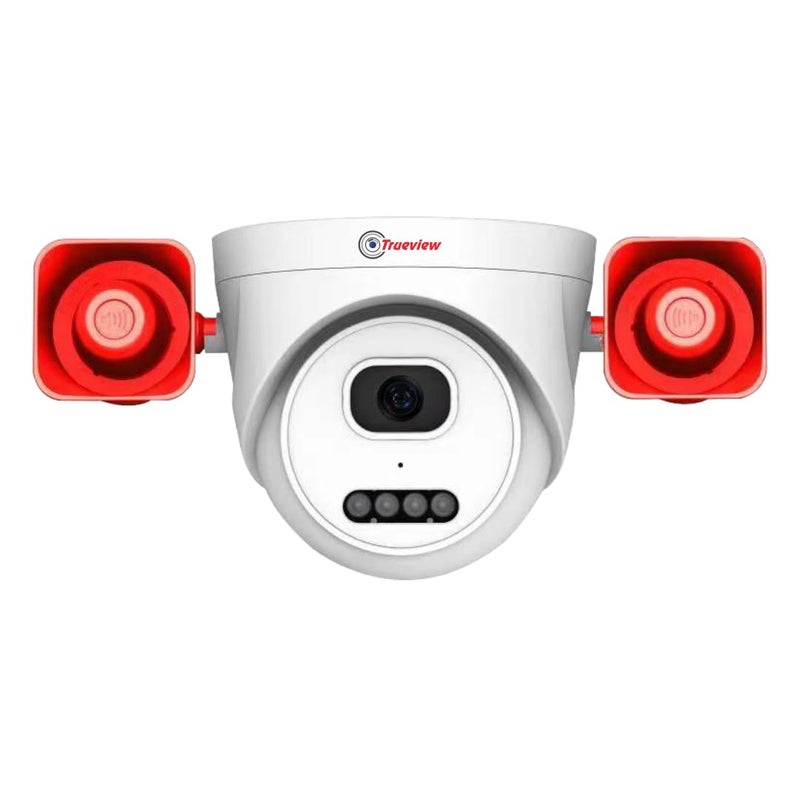 Trueview كاميرا مراقبة ذكية Trueview 4G بدقة 3 ميجابكسل لكاميرات الدوم في المنزل والمتجر والمكتب والمزرعة وموقع البناء، كاميرا تعتمد على شريحة SIM PRO 4G بدقة 3 ميجابكسل 1296p HD مع صفارة إنذار - Image 1