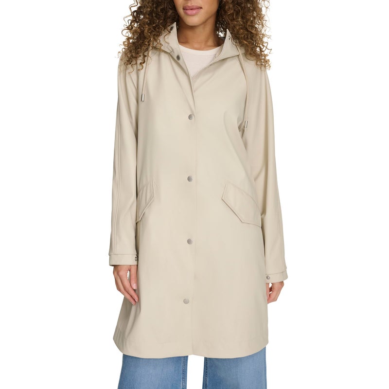 Levi's Women's Raglan Sleeve Rain Jacket, Oatmeal, Small - Image 1