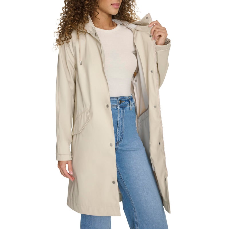 Levi's Women's Raglan Sleeve Rain Jacket, Oatmeal, Small - Image 2