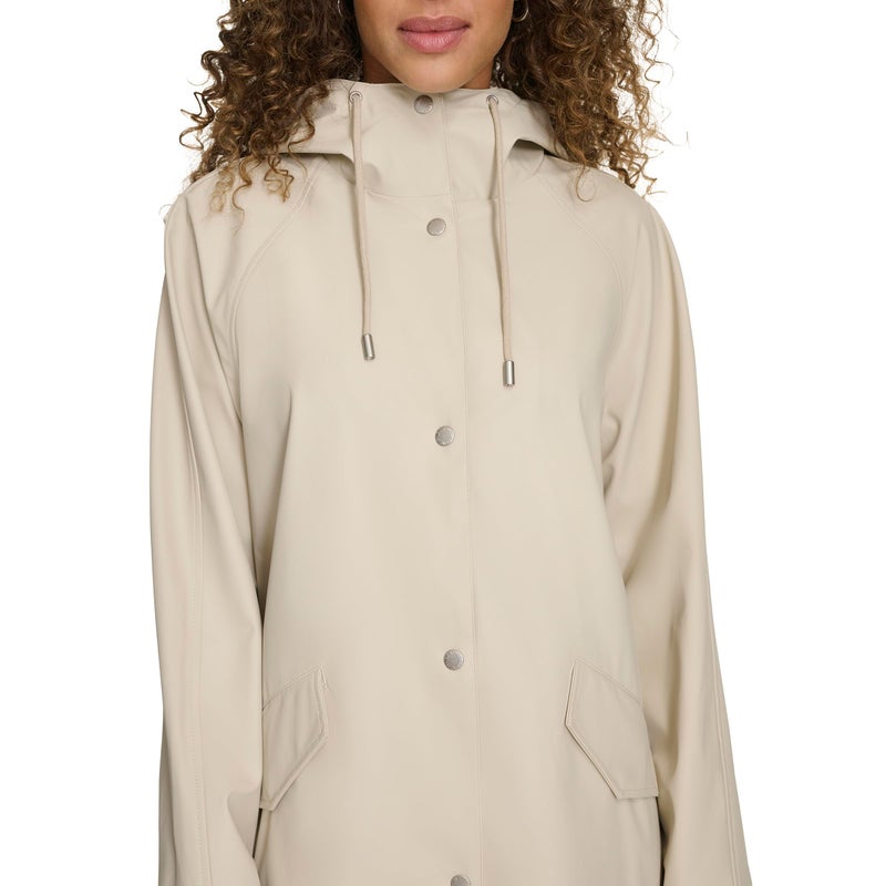 Levi's Women's Raglan Sleeve Rain Jacket, Oatmeal, Small - Image 3