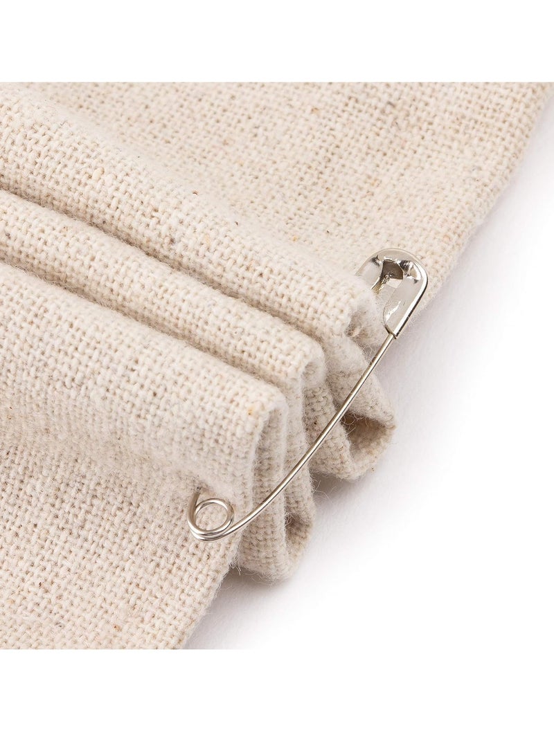 مملكة الإكسسوارات دبابيس أمان من أكسسورايز كينغدوم، دبابيس متينة من الفولاذ المقاوم للصدأ للساري والبدلة وعروض الزفاف المتعددة | (فضي، مقاس صغير إلى متوسط ​​(100 قطعة)) - Image 2