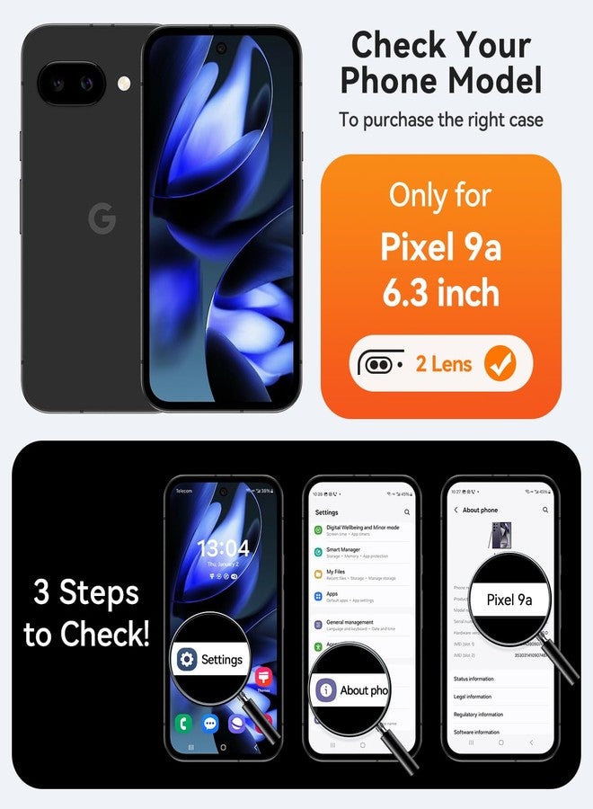 كانشن جراب CANSHN المغناطيسي المتوافق مع هاتف Google Pixel 9a (6.3 بوصة)، مُحسّن [حماية كاملة للكاميرا] [متوافق مع MagSafe] [شفاف غير لامع] غطاء حماية للهاتف مقاوم للصدمات، لون بنفسجي داكن - Image 2