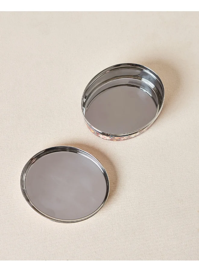 تشامباك Monal Oval Hand-painted Tiffin, 600ml | Kashmir Trails
