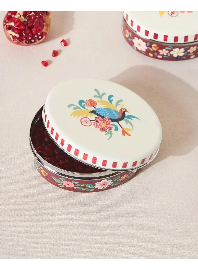 Chumbak Monal Oval Hand-painted Tiffin, 600ml | Kashmir Trails