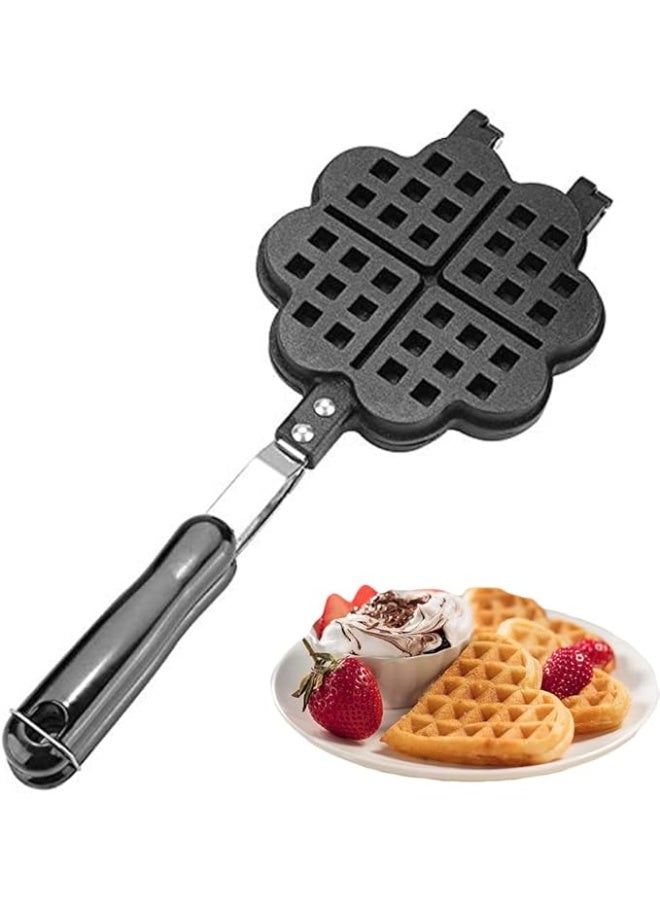 DUNISO Non-Stick Waffle Maker, Waffle Pan, Baking Tray, Kitchen Baking Mold, Suitable For Breakfast, Waffles, Sandwiches  - Image 1