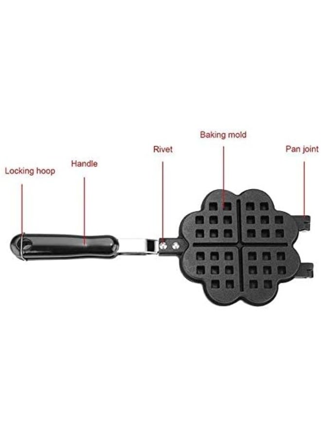 DUNISO Non-Stick Waffle Maker, Waffle Pan, Baking Tray, Kitchen Baking Mold, Suitable For Breakfast, Waffles, Sandwiches  - Image 5