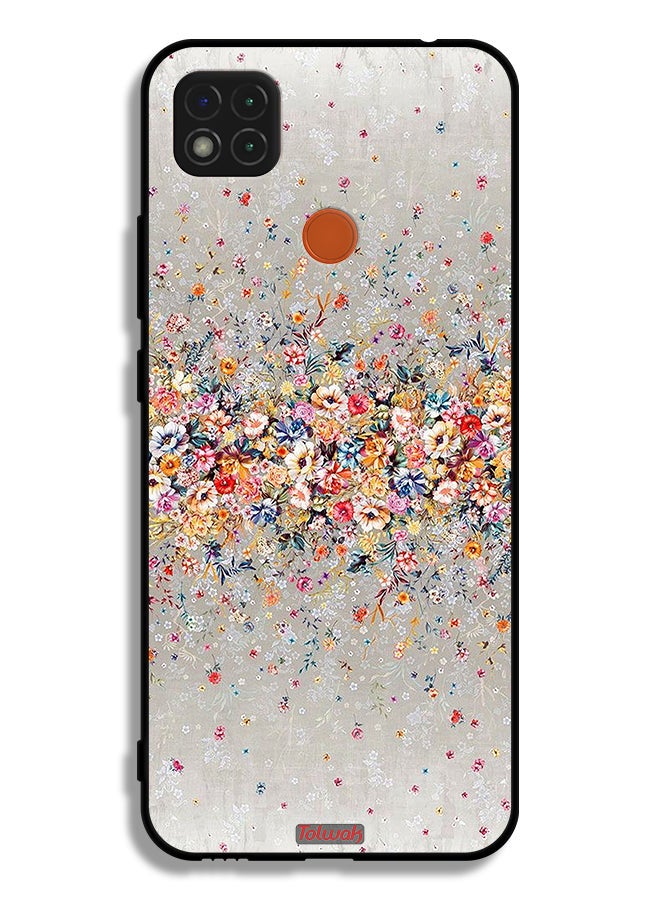 Tolwak Xiaomi Redmi 9C Protective Case Cover Small Flowers Abstract Art - Image 2