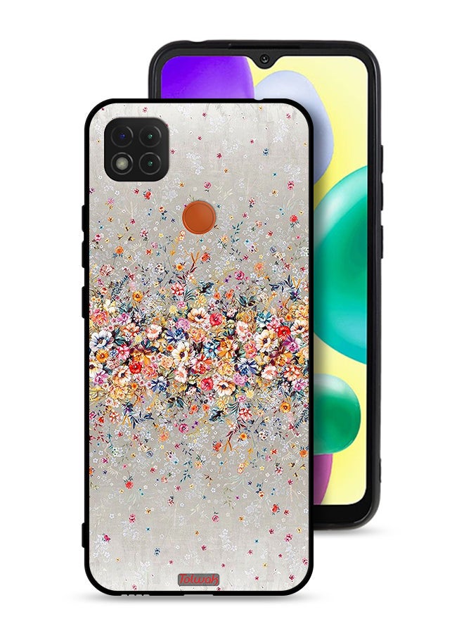 Tolwak Xiaomi Redmi 9C Protective Case Cover Small Flowers Abstract Art - Image 1