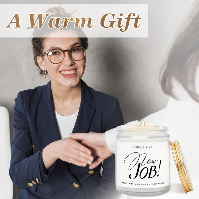 Elequaint New Job Gifts for Women  Lavender Scented Candles New Beginnings Gifts for Women Men Goodbye Leaving Job Going Away Gift for Coworkers - Image 2