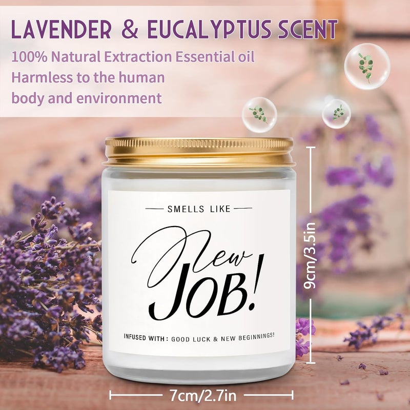 Elequaint New Job Gifts for Women  Lavender Scented Candles New Beginnings Gifts for Women Men Goodbye Leaving Job Going Away Gift for Coworkers - Image 3
