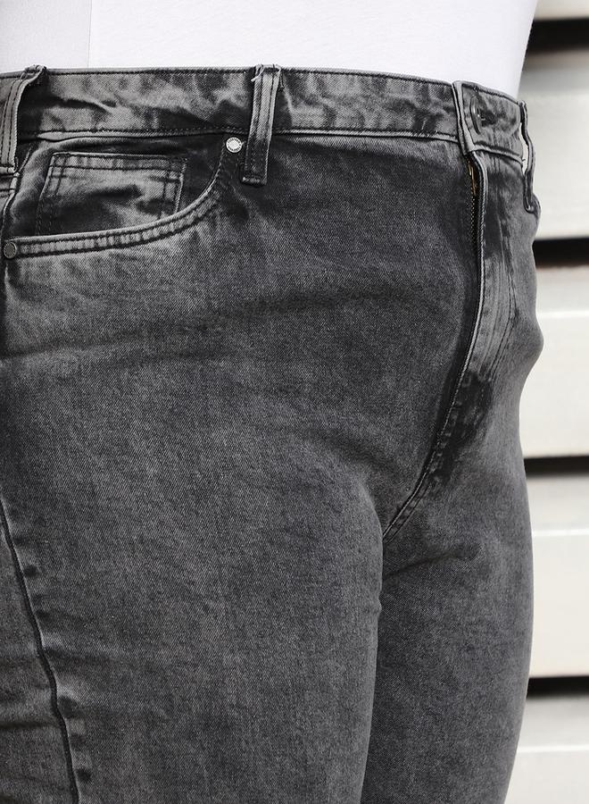 HIGH STAR Plus Size High Rise Slim Fit Washed Jeans - Image 5