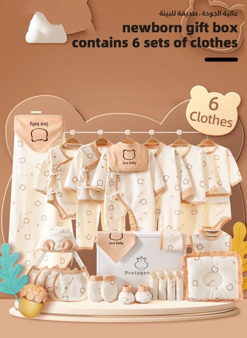 30PCS Newborn Baby Gift Set, Newborn Layette Gift Set for Boys and Girls, Babies Essential Clothes Accessories with Baby Blanket, 100% Premium Cotton for Spring Summer Autumn Winter - Image 2
