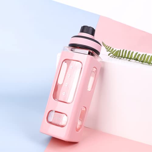 bosig Water Bottle Sport Plastic Portable Square Drinking Bottle For Girl or Boys Cute Juice Tea Water Cups 800ml Multi800ml - Image 1