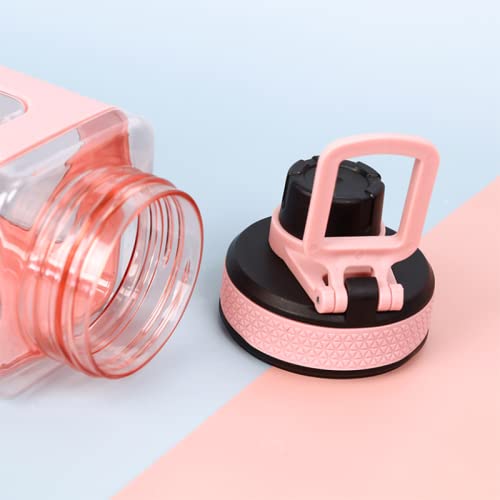 bosig Water Bottle Sport Plastic Portable Square Drinking Bottle For Girl or Boys Cute Juice Tea Water Cups 800ml Multi800ml - Image 2