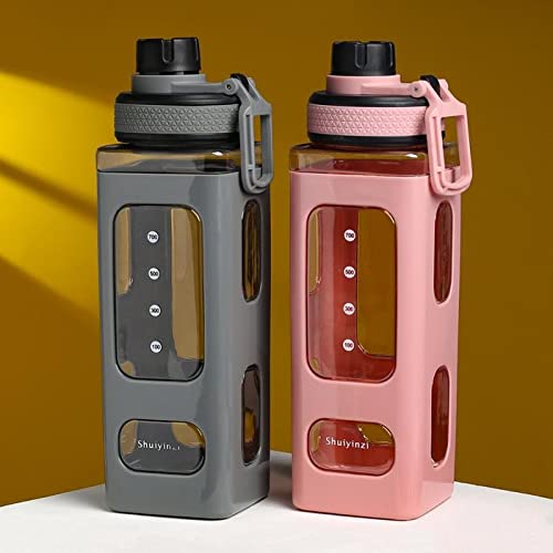 bosig Water Bottle Sport Plastic Portable Square Drinking Bottle For Girl or Boys Cute Juice Tea Water Cups 800ml Multi800ml - Image 5