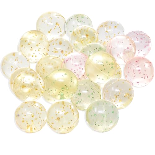 Kiddie Play 25 Bouncy Balls for Kids Party Favors Clear Bouncy Ball 27mm Superball Small Rubber Balls for Kids - Image 1