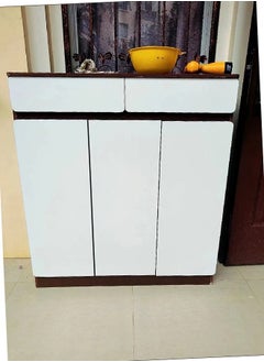 C&C Home خزانة أحذية منزلية متعددة الأغراض مطورة بتصميم أنيق ذات سعة كبيرة ورف تخزين بسمك 15 مم من ألواح الخشب 100 × 35 × 90 سم  - Image 2