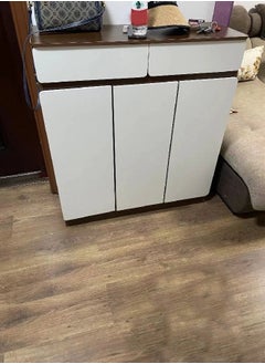 C&C Home خزانة أحذية منزلية متعددة الأغراض مطورة بتصميم أنيق ذات سعة كبيرة ورف تخزين بسمك 15 مم من ألواح الخشب 100 × 35 × 90 سم  - Image 3