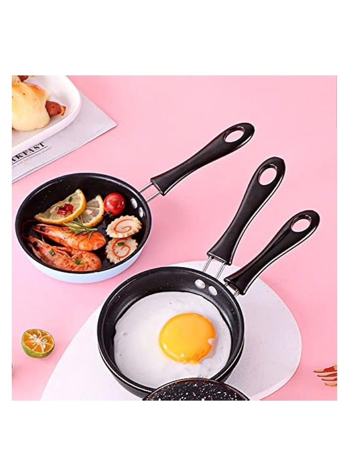 erorex Breakfast Pan, Mini Fry Pan Heat Insulation Easy To Clean Long Handle Electroplated 12cm Stainless Steel for Kitchen ()  - Image 3