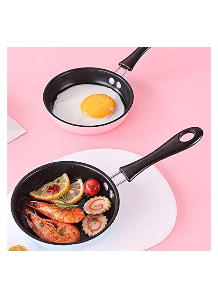 erorex Breakfast Pan, Mini Fry Pan Heat Insulation Easy To Clean Long Handle Electroplated 12cm Stainless Steel for Kitchen ()  - Image 4