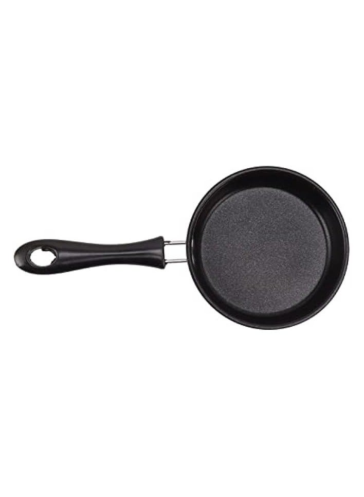 erorex Breakfast Pan, Mini Fry Pan Heat Insulation Easy To Clean Long Handle Electroplated 12cm Stainless Steel for Kitchen ()  - Image 1