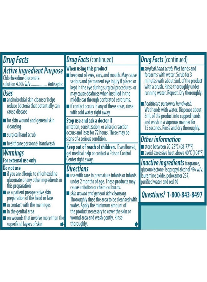 hibiclens هبيكلينز مطهر / مضاد للميكروبات لتنظيف البشرة 4 أونصة سائلة زجاجة غير معقمة 1 كل 57504 - Image 2