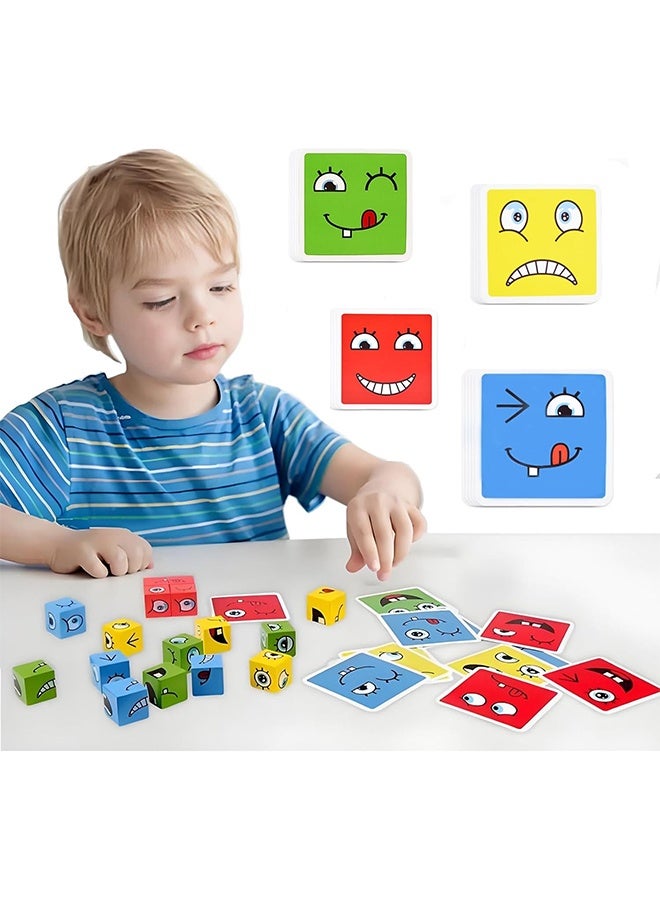 Quantum Wooden Face Changing Magic Cube Game, Educational Toys and Games, for Kids - Image 4