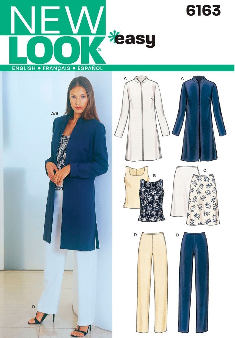 New Look Sewing Pattern 6163 Misses Separates Size A 81012141618