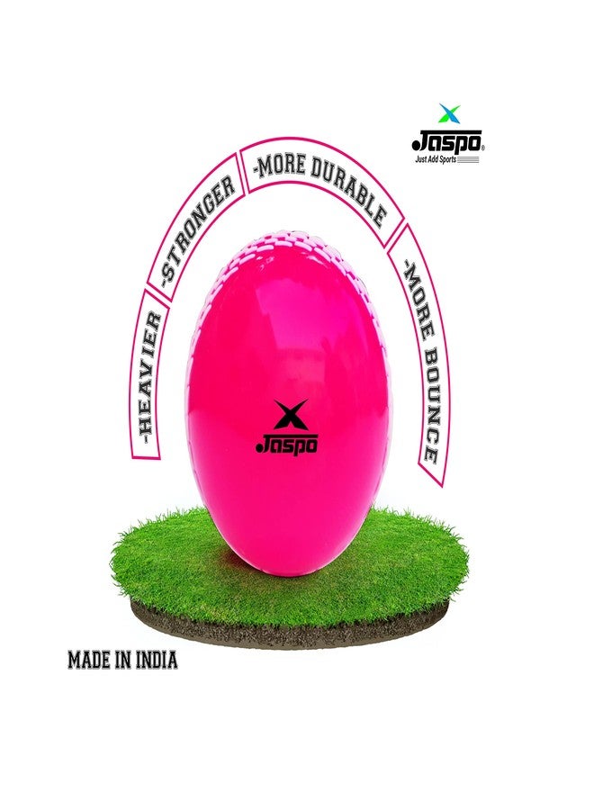 jaspo Synthetic Rubber T-20 Plus Practice Cricket Ball/Wind Balls (125-130 Gms) For - Indoor & Outdoor Street & Beach Cricket (Pink) - Image 2