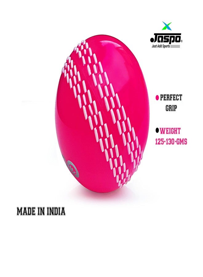 jaspo Synthetic Rubber T-20 Plus Practice Cricket Ball/Wind Balls (125-130 Gms) For - Indoor & Outdoor Street & Beach Cricket (Pink) - Image 3