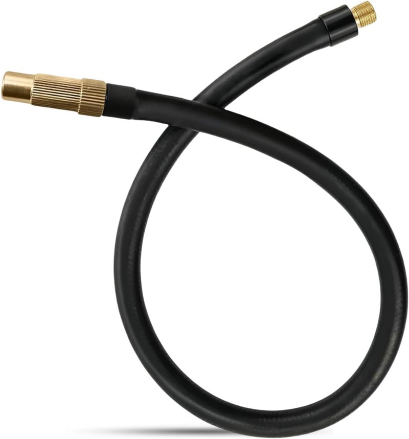 SYOSI 2-in-1 Air Inflator Hose with Schrader and Presta Valve Adapter, Extension Tube Hose for Air Compressors, Replacement Tire Pump Hose for Bike, Car, Motorcycle and Bicycle Tyre Inflator - Image 1