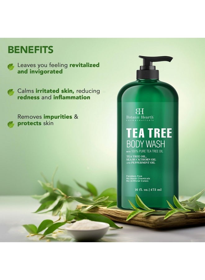 Botanic Hearth Botanic Hearth Tea Tree Body Wash Helps Nail Conditions Athletes Foot Ringworms Jock Itch & Body Odor Soothes Itching & Promotes Healthy Skin and Feet Naturally Scented 16fl oz  - Image 5