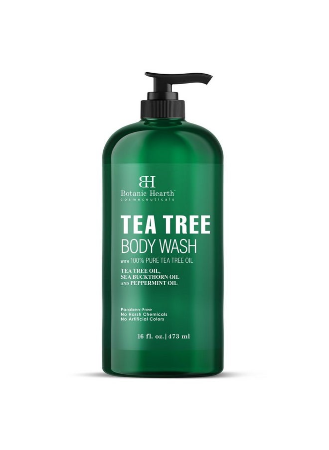 Botanic Hearth Botanic Hearth Tea Tree Body Wash Helps Nail Conditions Athletes Foot Ringworms Jock Itch & Body Odor Soothes Itching & Promotes Healthy Skin and Feet Naturally Scented 16fl oz  - Image 1