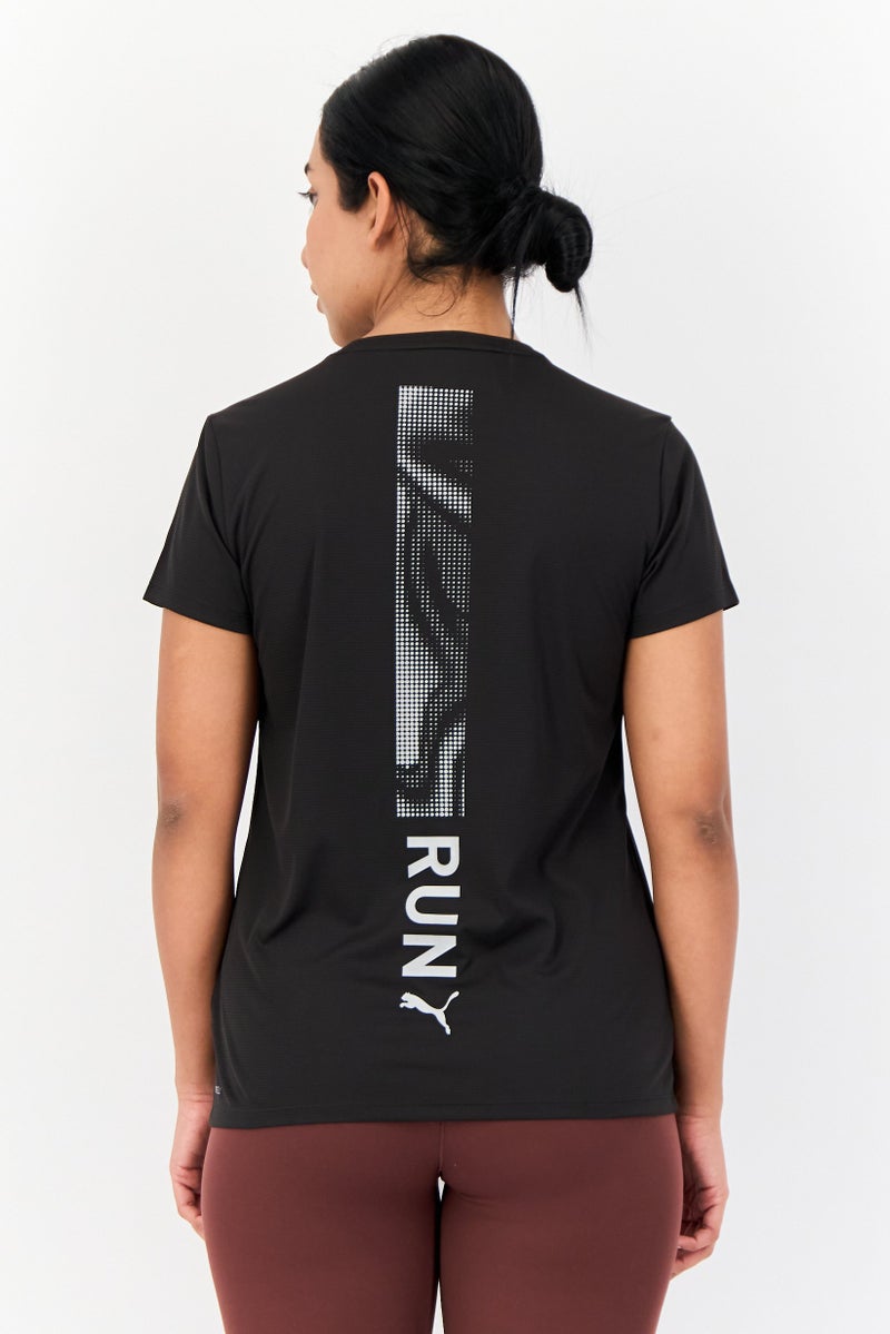 PUMA Women Sportswear Fit Short Sleeve Running Top, Black - Image 2