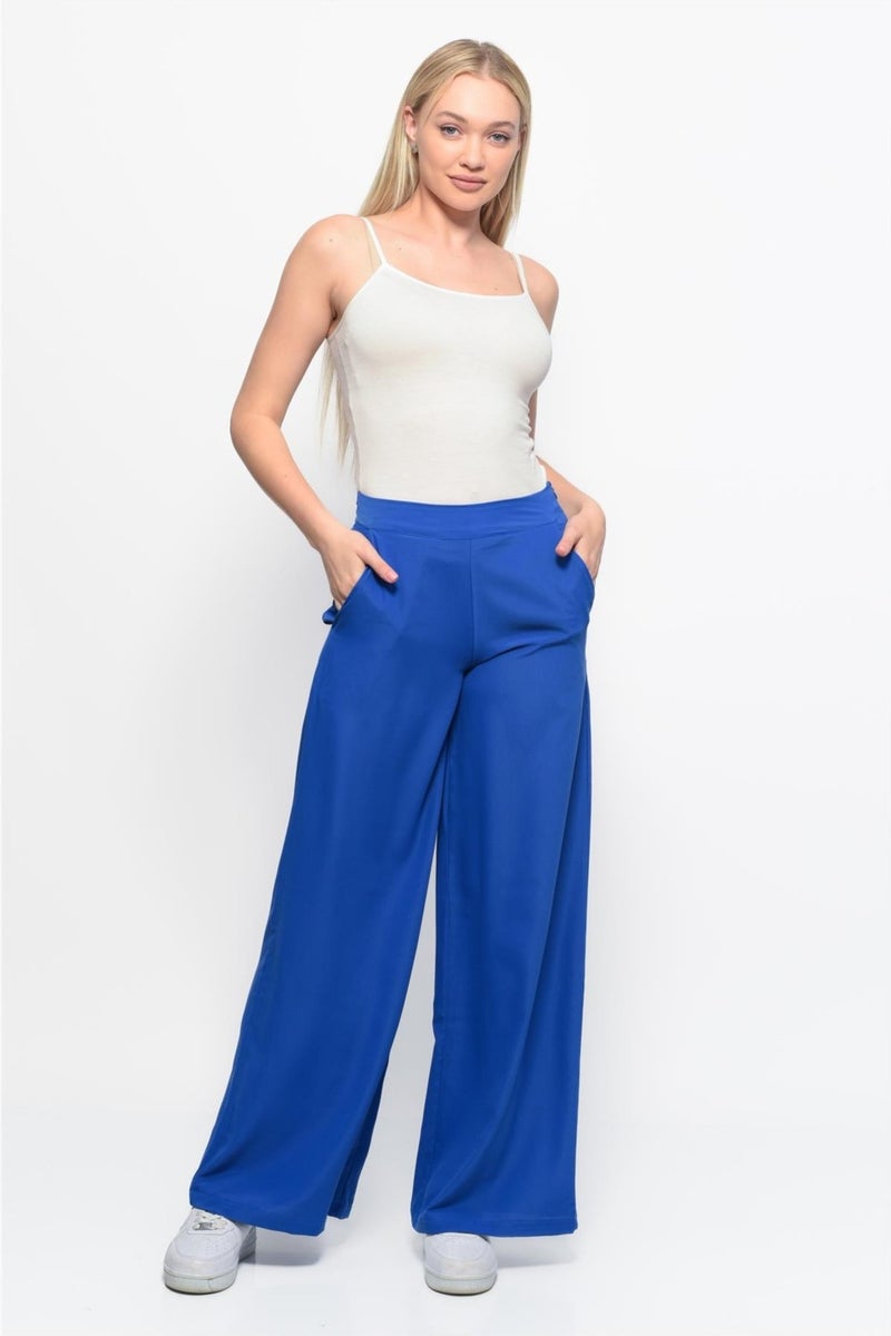 Nuseel Classic Wide Leg Pants Saxe  - Image 1