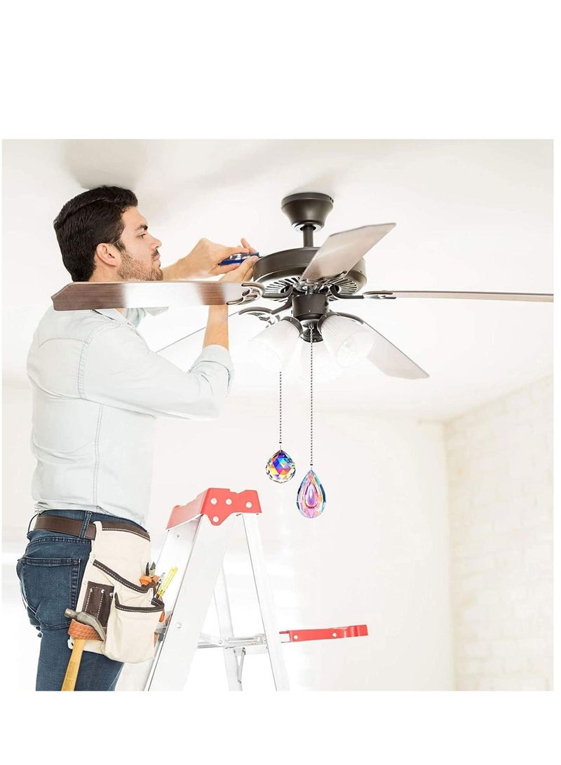 SYOSI 4 قطع من مصائد الشمس مع كرات بلورية معلقة للنوافذ زينة مصيدة الشمس صانع قوس قزح زينة ماسية للمنزل والحديقة هدية حرف - Image 5