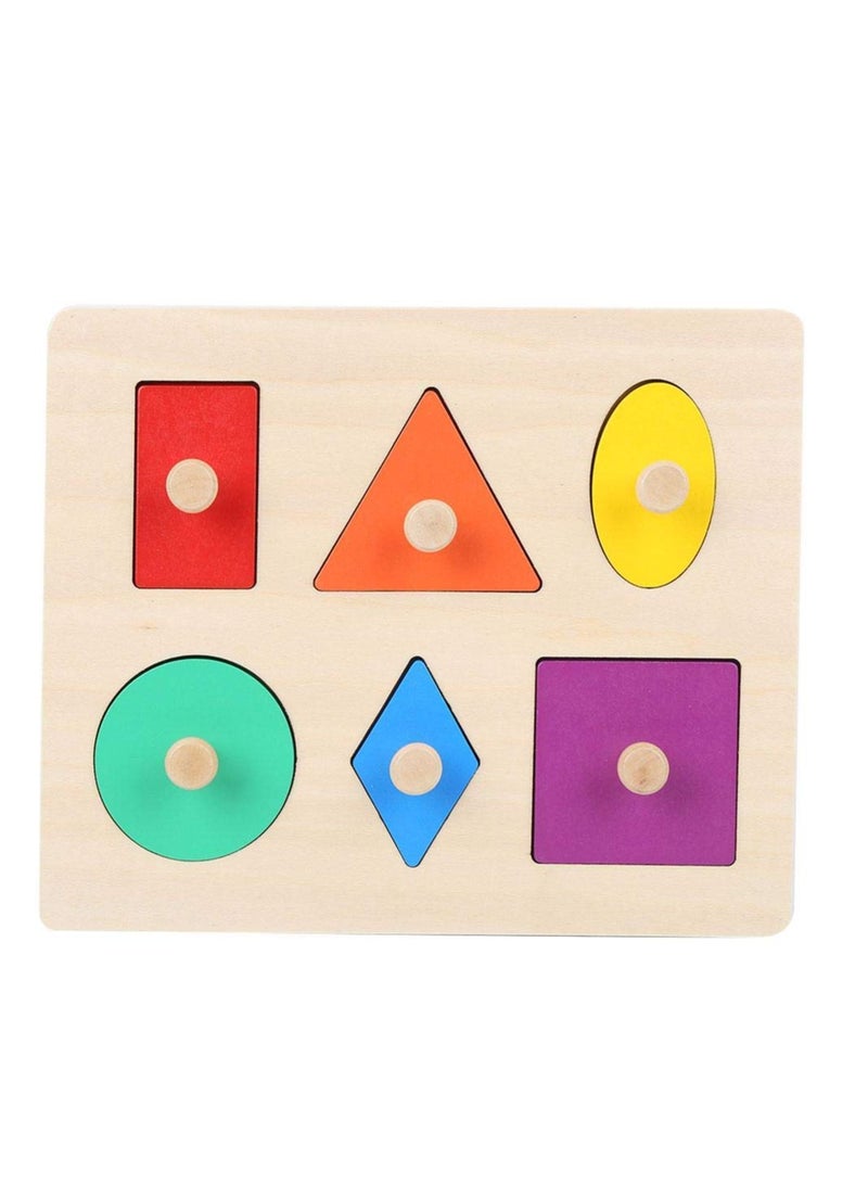 SYOSI Wooden Children Early Education Educational Building Block Puzzle Geometric Shape Color Matching Sorting Stacking Plugging Toys Montessori Toy for 1 2 3 Years Kids Girls Toddlers Boys - Image 4