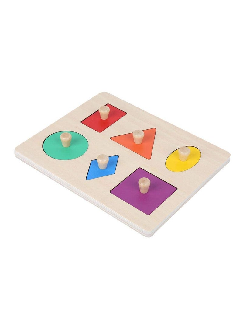 SYOSI Wooden Children Early Education Educational Building Block Puzzle Geometric Shape Color Matching Sorting Stacking Plugging Toys Montessori Toy for 1 2 3 Years Kids Girls Toddlers Boys - Image 5