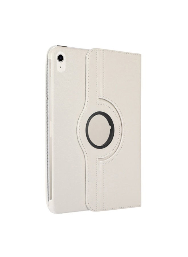 for iPad 2025 (11th Generation) A16 11-inch  Case Cover, Multi-Angle Stand + 364 Rotating Bracket + Shockproof Leather Slim Protective Cover,White - Image 1