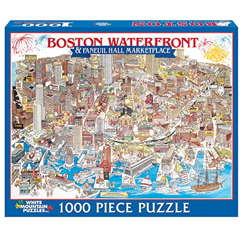 White Mountain Puzzles Boston Waterfront 1000 Piece Jigsaw Puzzle - Image 5