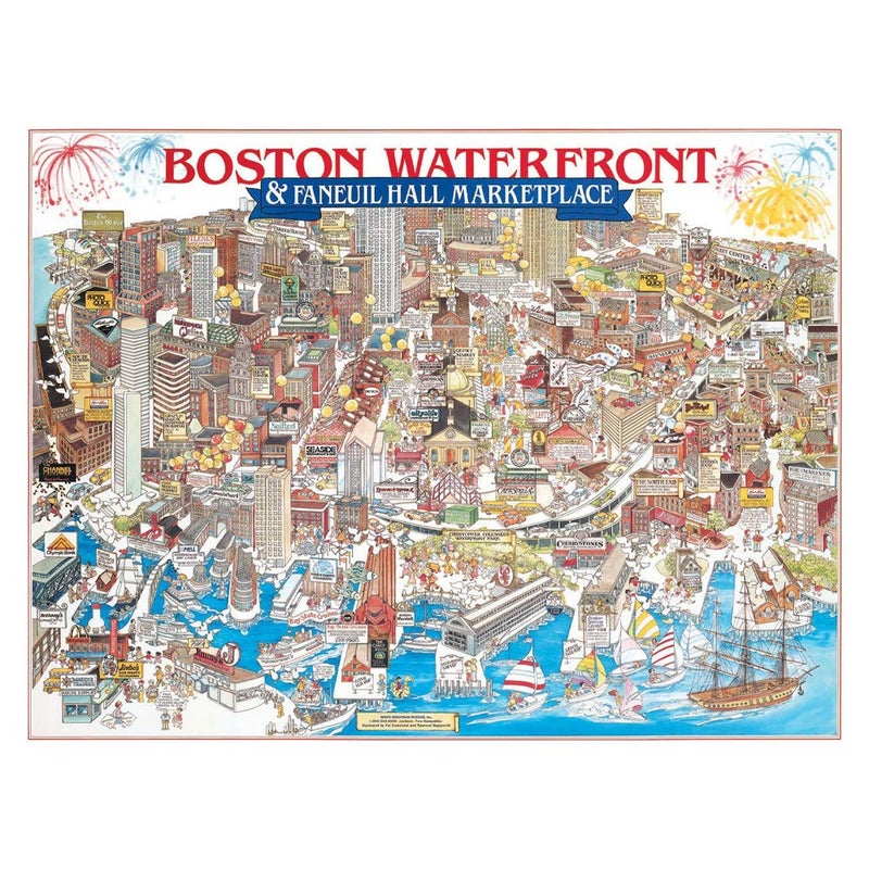 White Mountain Puzzles Boston Waterfront 1000 Piece Jigsaw Puzzle - Image 3