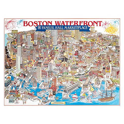 White Mountain Puzzles Boston Waterfront 1000 Piece Jigsaw Puzzle - Image 1