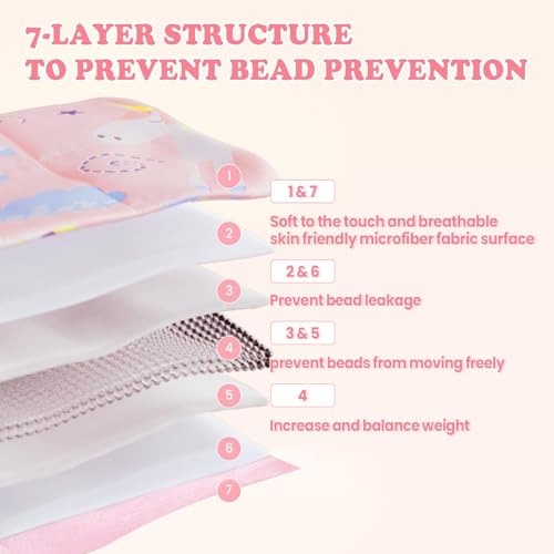 HOSUKKO Weighted Blanket - 2 lbs Cooling Pink Unicorn Heavy Blanket - Small Size Breathable Blanket for Hot Sleepers(36 * 48 inches, 2 lbs) - Image 2