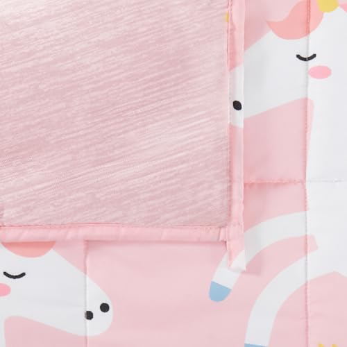 HOSUKKO Weighted Blanket - 2 lbs Cooling Pink Unicorn Heavy Blanket - Small Size Breathable Blanket for Hot Sleepers(36 * 48 inches, 2 lbs) - Image 5