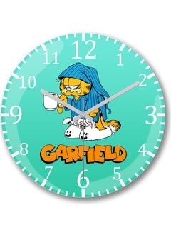 Print Shop Garfield Wall Clock Domed Real Glass