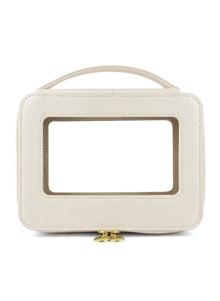 Clear Makeup Bag for Women Waterproof Travel Makeup Case Portable Cosmetic Case Toiletry Bag Car Organizer with Zipper