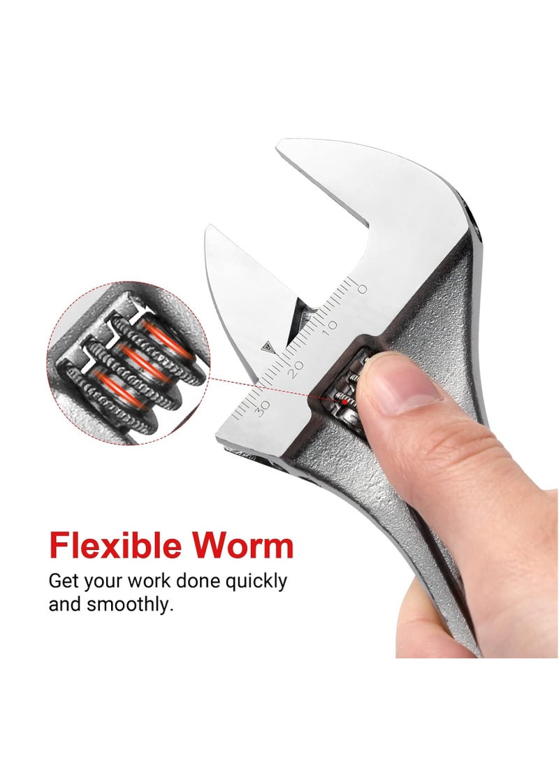 Jetech - Jetech 250 mm（10 Inch） Adjustable Wrench with Softgrip Handle - Professional Shifter Spanner with Wide Caliber Opening - Image 1