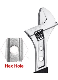 Jetech Jetech 250 mm（10 Inch） Adjustable Wrench with Softgrip Handle - Professional Shifter Spanner with Wide Caliber Opening  - Image 4