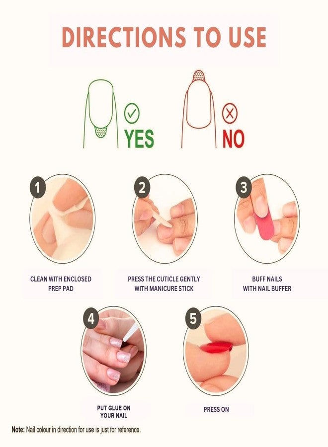 Sanfe Instant Press On Nails - Violet Chrome | 24 Reusable Artificial Fake Nail Set/Extensions | Quick, Lightweight, Salon Look, Lasts upto 3 weeks | For Festivals & Special Occasions (Purple Chrome, Standard) - Image 4